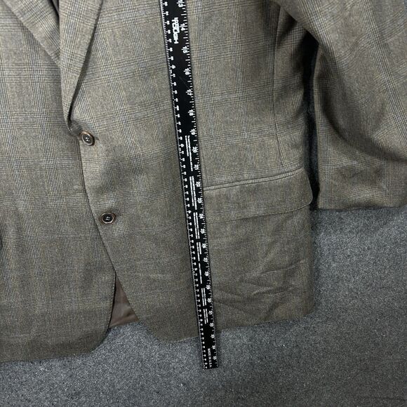 Brooks Brothers Golden Fleece Blazer Men's 46R Brown Plaid Wool Italy - Picture 6 of 13